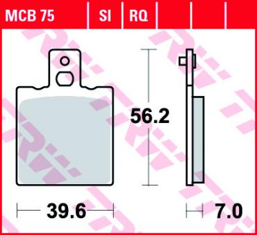 TRW Scheibenbremsbelag MCB075SI