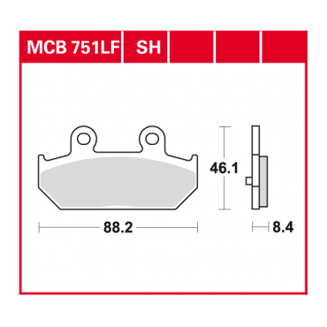 TRW Scheibenbremsbelag MCB751SH