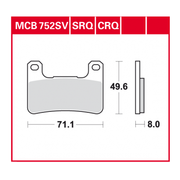 TRW Scheibenbremsbelag MCB752CRQ