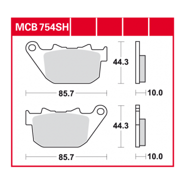 TRW Scheibenbremsbelag MCB754SH