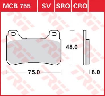 TRW Scheibenbremsbelag MCB755CRQ