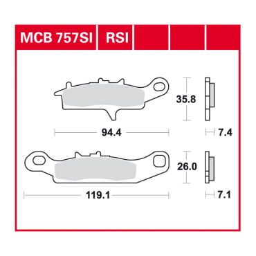 TRW Scheibenbremsbelag MCB757RSI