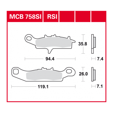 TRW Scheibenbremsbelag MCB758RSI