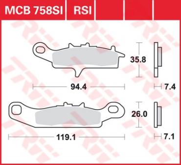 TRW Scheibenbremsbelag MCB758SI