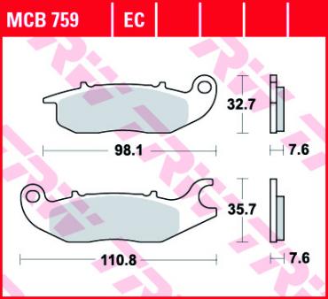 TRW Scheibenbremsbelag MCB759