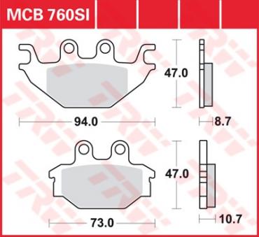 TRW Scheibenbremsbelag MCB760SI