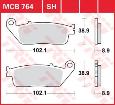 TRW Scheibenbremsbelag MCB764SH