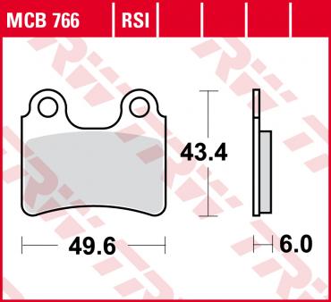 TRW Scheibenbremsbelag MCB766RSI