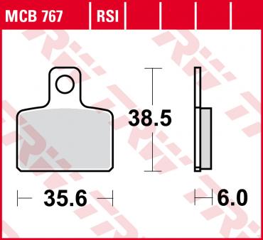 TRW Scheibenbremsbelag MCB767