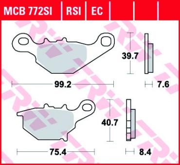 TRW Scheibenbremsbelag MCB772SI