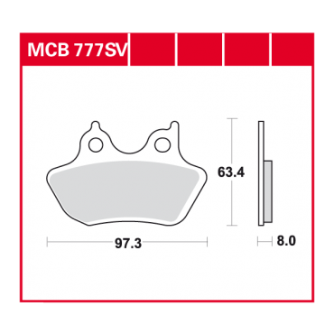 TRW Scheibenbremsbelag MCB777SV