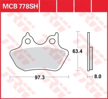 TRW Scheibenbremsbelag MCB778SH