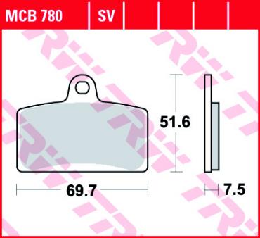 TRW Scheibenbremsbelag MCB780