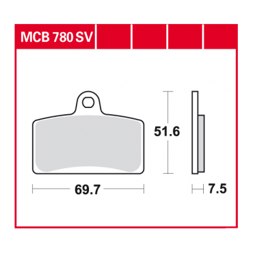 TRW Scheibenbremsbelag MCB780SV