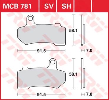 TRW Scheibenbremsbelag MCB781SV