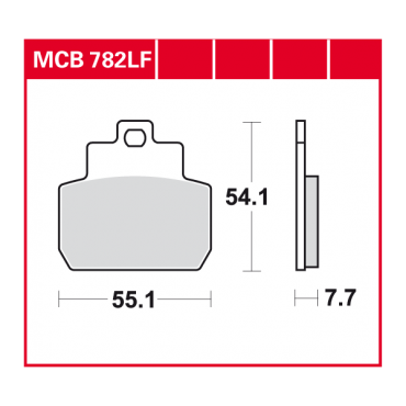 TRW Scheibenbremsbelag MCB782