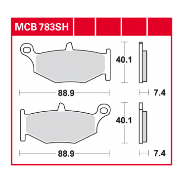 TRW Scheibenbremsbelag MCB783SH