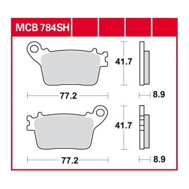 TRW Scheibenbremsbelag MCB784SH