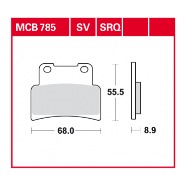 TRW Scheibenbremsbelag MCB785SRQ