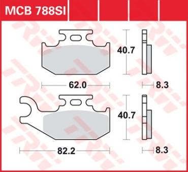 TRW Scheibenbremsbelag MCB788SI