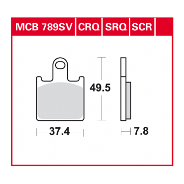 TRW Scheibenbremsbelag MCB789TRQ