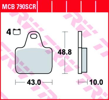 TRW Scheibenbremsbelag MCB790SCR