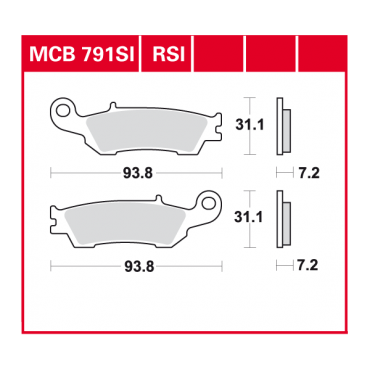 TRW Scheibenbremsbelag MCB791RSI