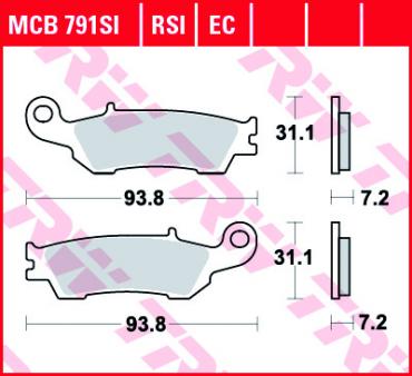 TRW Scheibenbremsbelag MCB791EC