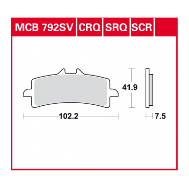 TRW Scheibenbremsbelag MCB792CRQ