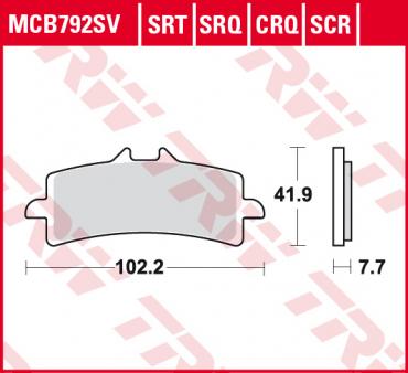 TRW Scheibenbremsbelag MCB792SCR