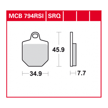 TRW Scheibenbremsbelag MCB794RSI