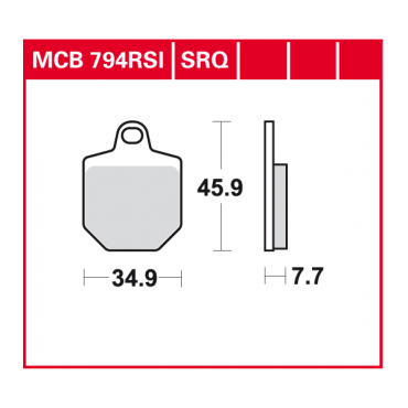 TRW Scheibenbremsbelag MCB794SRQ