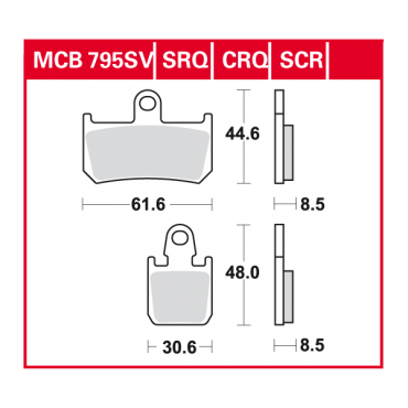 TRW Scheibenbremsbelag MCB795SV