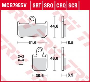 TRW Scheibenbremsbelag MCB795SCR