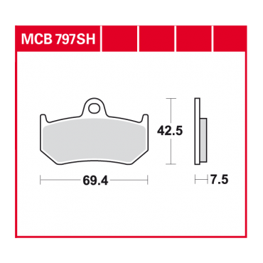 TRW Scheibenbremsbelag MCB797SH