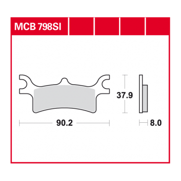 TRW Scheibenbremsbelag MCB798SI