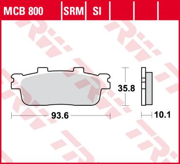 TRW Scheibenbremsbelag MCB800SI