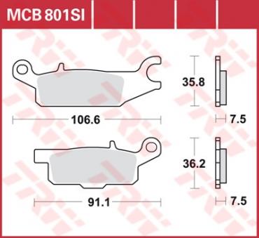 TRW Scheibenbremsbelag MCB801SI