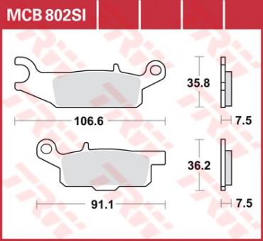 TRW Scheibenbremsbelag MCB802SI