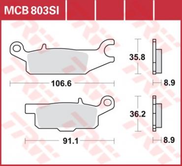 TRW disc brake pads MCB803SI