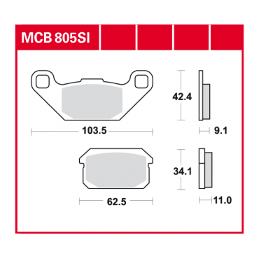 TRW Scheibenbremsbelag MCB805SI