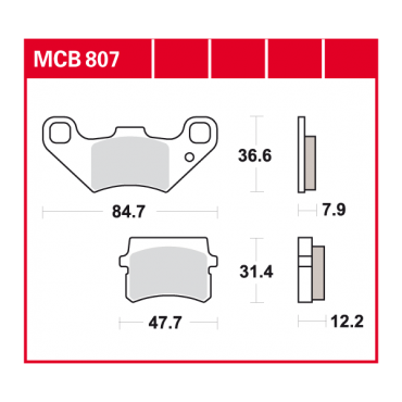 TRW Scheibenbremsbelag MCB807