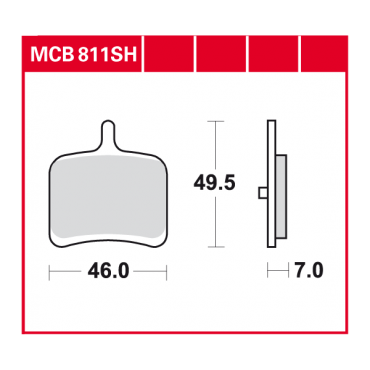 TRW Scheibenbremsbelag MCB811SH