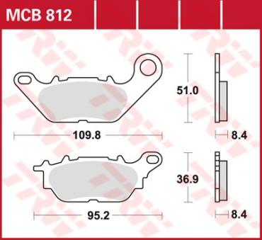 TRW Scheibenbremsbelag MCB812