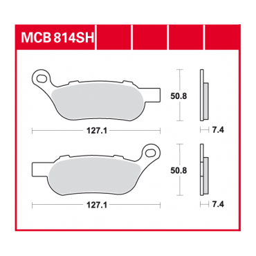 TRW disc brake pads MCB814SH