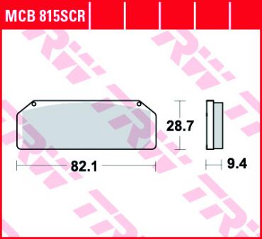 TRW disc brake pads MCB815SCR