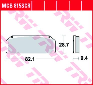 TRW Scheibenbremsbelag MCB815SCR