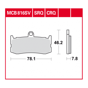TRW Scheibenbremsbelag MCB816TRQ