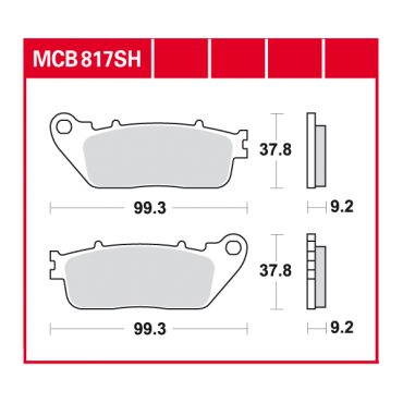 TRW Scheibenbremsbelag MCB817SH