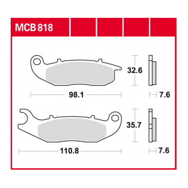 TRW disc brake pads MCB818